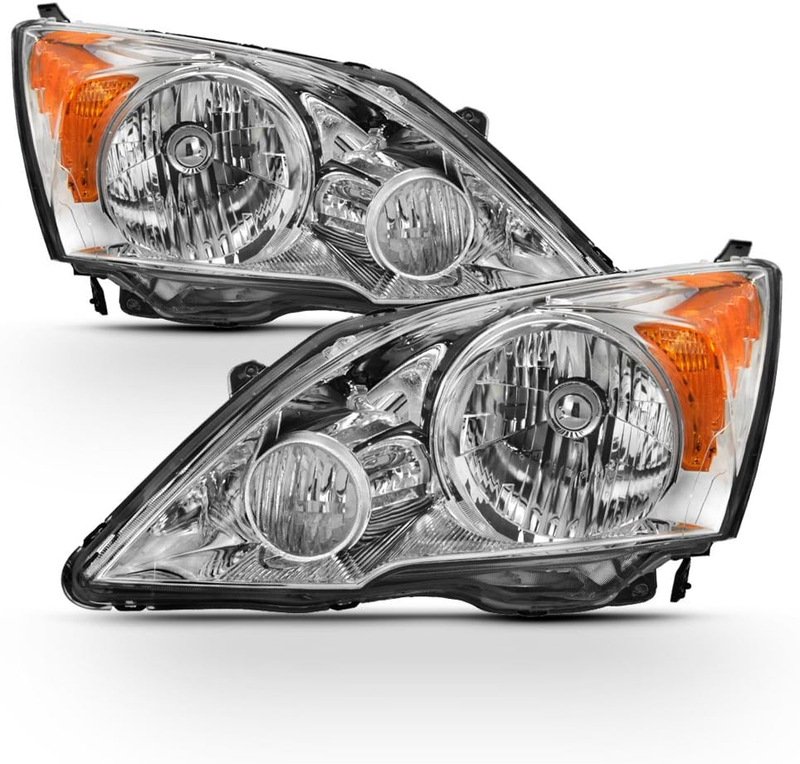 Headlights Front Light Pair Driver Passenger Side for 2007-2011 Honda CRV CR-V