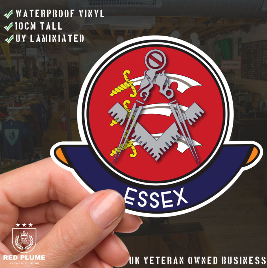 Essex Masonic Car Sticker | UV Laminated - Picture 1 of 4