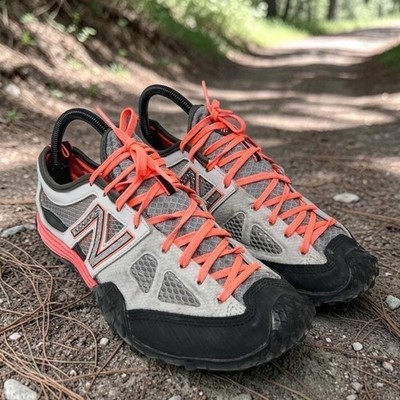 New Balance Minimus 7 Womens Size 9 Gray Orange Trail Running Shoes Climbing