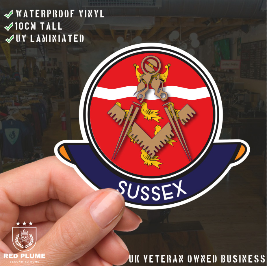 East Sussex Masonic Car Sticker | UV Laminated - Picture 1 of 4