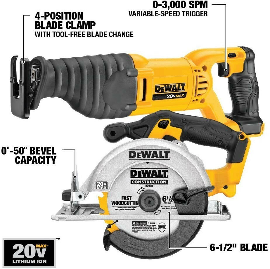Dewalt Combo Kit 10 tools with batteries and charger DCK1020D2