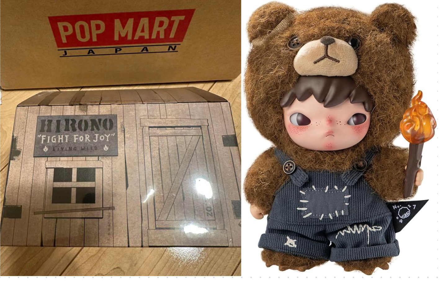 POP MART Hirono Living Wild Fight for Joy Plush Doll Sealed