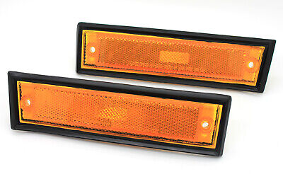 NEW Front Side Marker Lights w/Black Trim 81-91 K5 Blazer Suburban Corner Lamps
