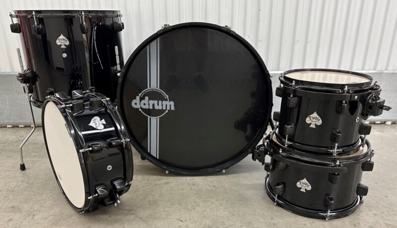 ddrum 5Pc Drum Set Shell Pack Kit Diablo Black / Black
