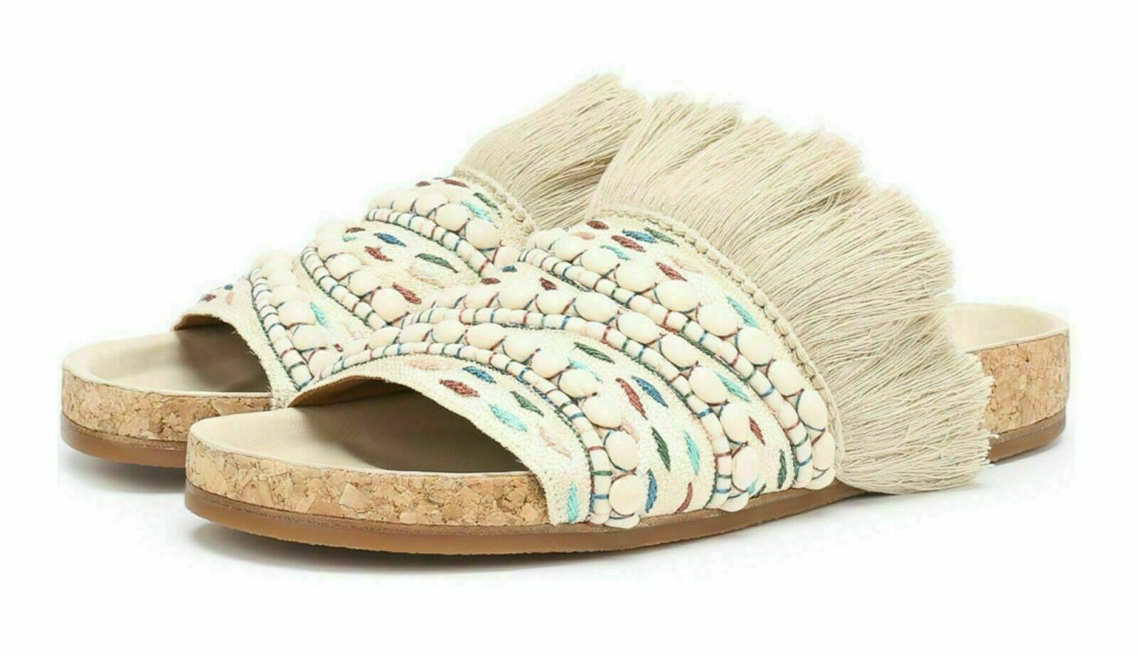 Pre-owned Chloé Chloe Nolan Slide Flat Sandals Iconic Shoes Mules Sandals 35 In Multicolor