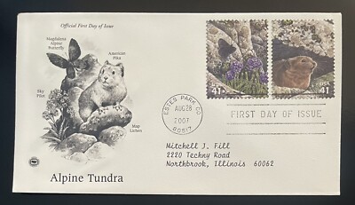 U.S-2007-ALPINE TUNDRA-MAGDALENA ALPINE BUTTERFLY-AMERICAN PIKA-FDI-J2350