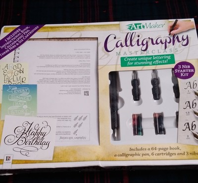 Art Maker Calligraphy Master Class Book & Kit 3 NIB Starter Kit - NEW 