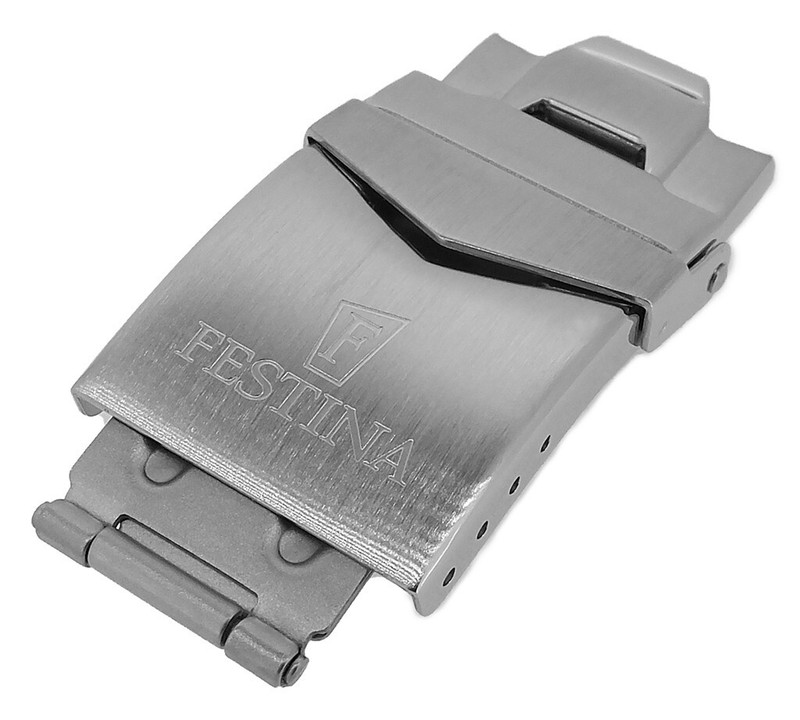 Fermeture De Montre Pour Homme Festina En Acier Inoxydable ArgentÃ© F6836