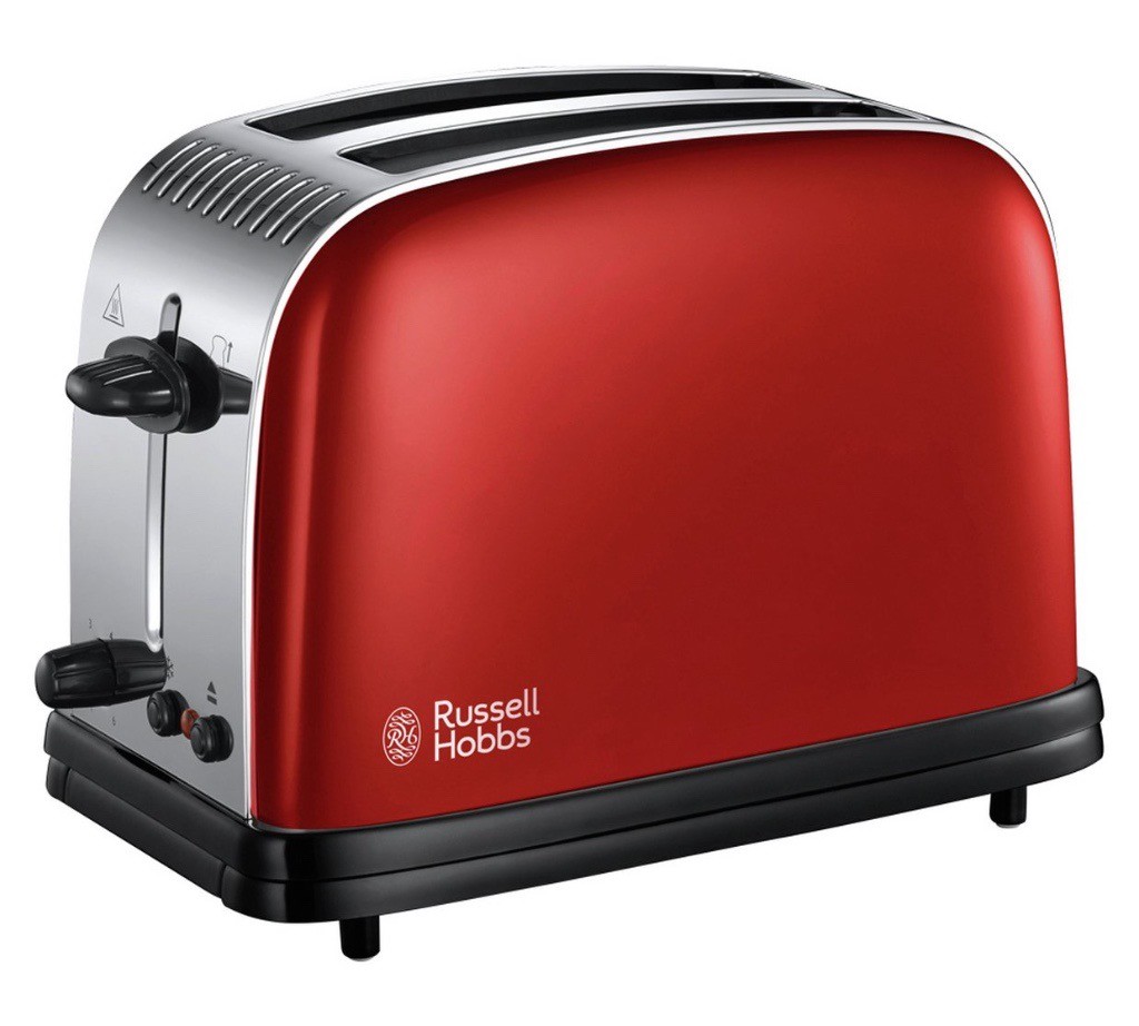 Large Kitchen Russell Hobbs 23330 Colours+ 2 Slice Toaster Red in