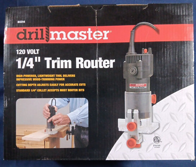 Drill Master 120 volt 1/4'' Trim Router (Model 64314) NEW- Open Box