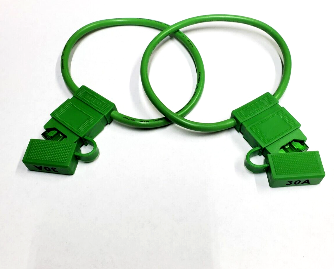 (2-PACK) OPTIFUSE LPR-03G-10G-30A-DC 30A INLINE FUSE HOLDER w/30A FUSES *D26