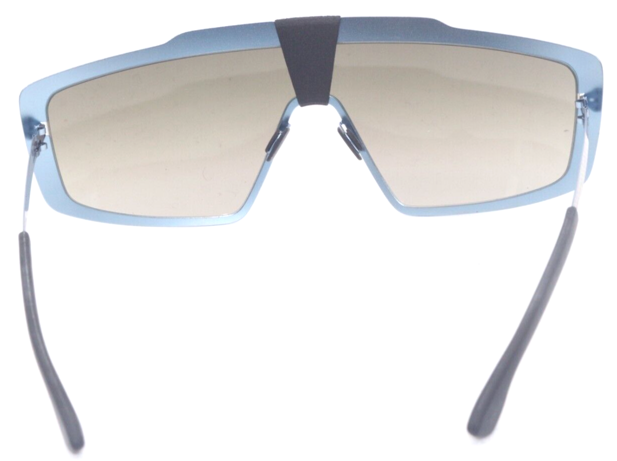 Pre-owned Ic! Berlin Ic Berlin Mb Shield 03 Electric Blue With Brown Gradient Lens Sunglasses 141mm