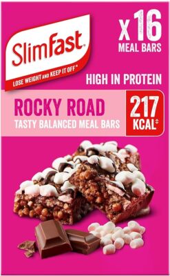 SlimFast Tasty Balanced Meal Bar, Low Calorie Replacement Bars for Weight Loss