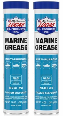 2 Lucas Oil Product Marine Grease 14oz Extreme Pressure Multi-purpose Heavy duty