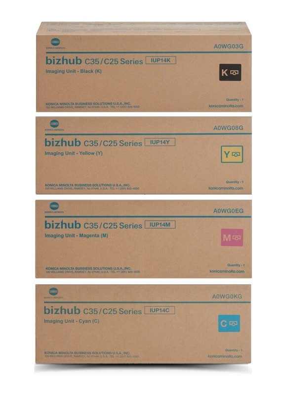 Original Bildrommel Konica Bizhub C25 C35p / Iup14k Iup14c Iup14m Iup14y Drum