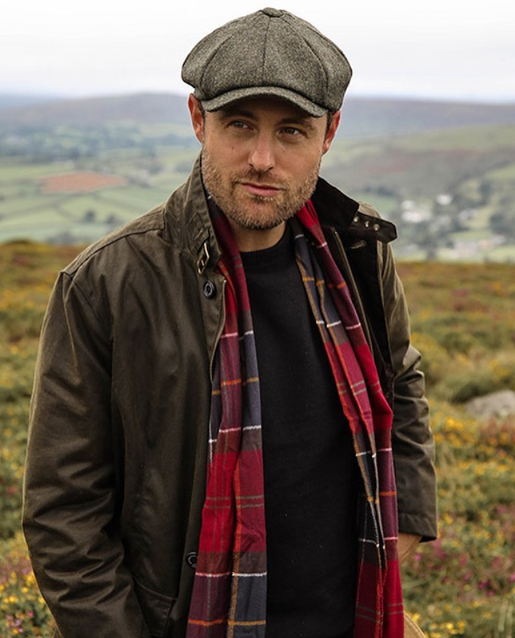 BARBOUR BARBOUR LUTZ MEN'S WAXED JACKET IN OLIVE MSRP$520 BRITISH LUXURY