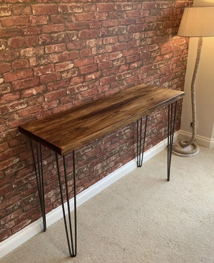 Bespoke Solid Wood High Table Breakfast Bar. Industrial rustic