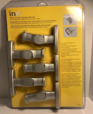 INIT Home Theater Speaker Mounts NEW 5-Pack NT-SWM5S Silver w/Hardware