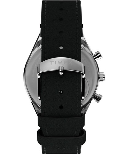 Pre-owned Timex Q  Chronograph X Peanuts Snoopy 40mm Leather Strap Watch