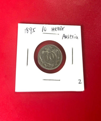 1895 10 Heller Austria Coin - Nice World Coin !!!