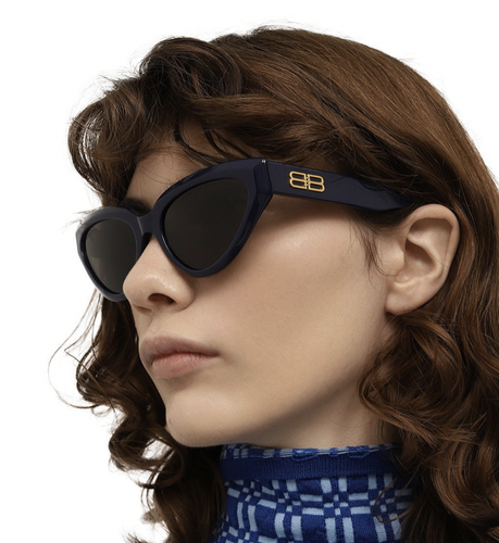 BALENCIAGA BALENCIAGA BB0270S-004 BLUE BLUE GREY SUNGLASSES