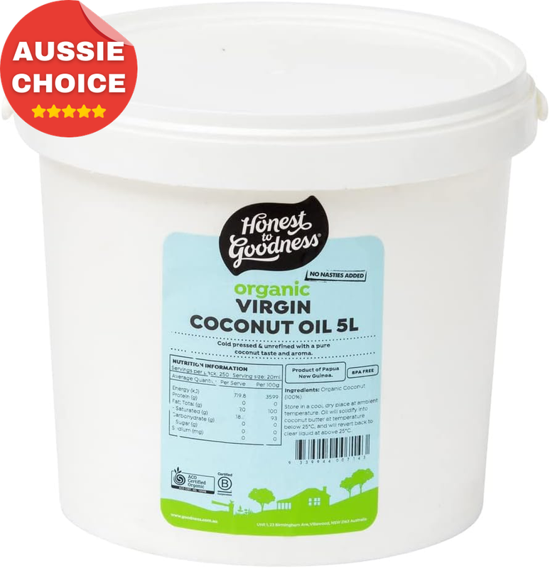 Virgin Organic Coconut Oil 5L Cold Pressed Natural Cooking & Skin Care