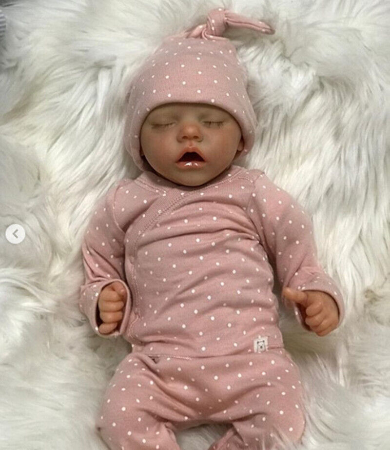 18Inch Twins Reborn Baby Doll Lifelike Full Body Silicone Doll Newborn Girl Gift