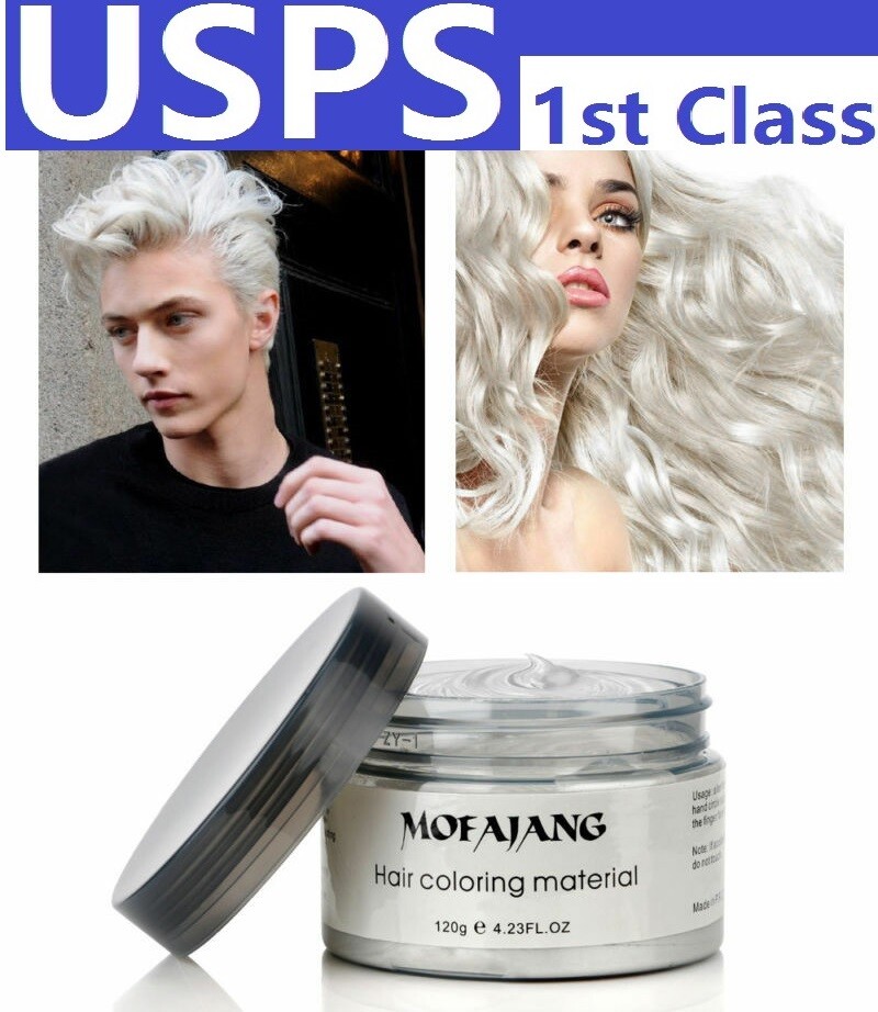 White Disposable Hair Dye Hair Coloring Wax Mud Easy Washing Party