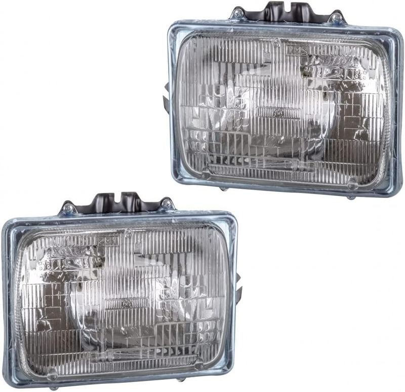 Headlight Assembly Driver Passenger Side Pair for 1992-2000 Ford E-350 Econoline