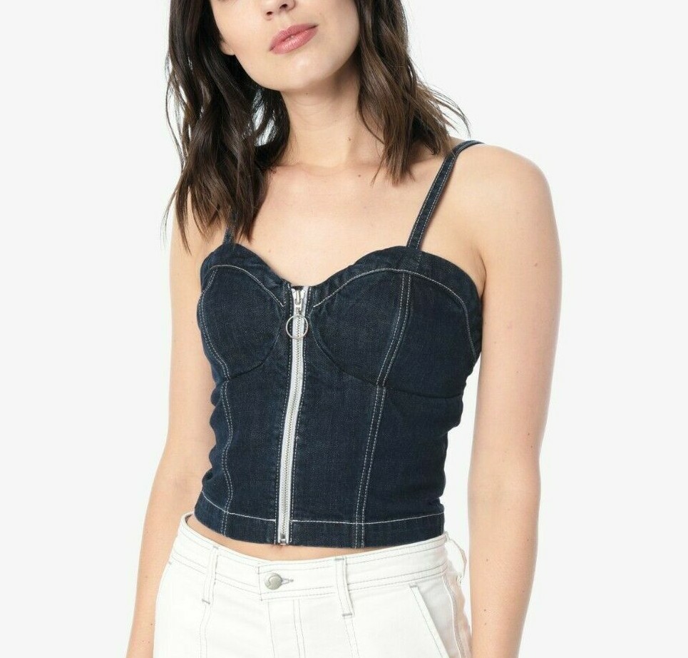 $108 NWT TAYLOR HILL X JOE'S SzL ZIP FRONT DENIM CROP