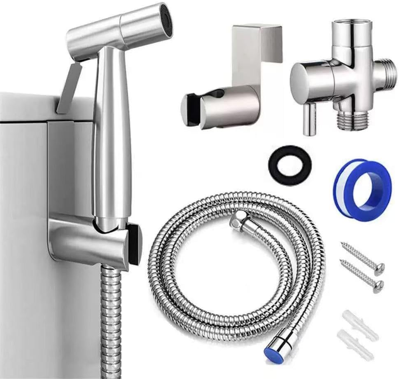 Handheld Bidet Sprayer for Toilet, Spray Attachment with Hose for Feminine Wash,