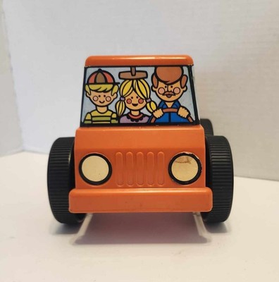 Vtg Orange Tupperware Tupper Toys Pick-Em-Up Truck #1342 Toy Car Made in USA