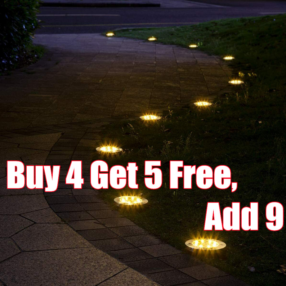 Myfuncorp Solar Pathway Lights 12 Pack Solar Outdoor Lights, Led Waterproof Solar Powered Yard Walkway Lighting Stainless Steel Garden Stake For Path, Landscape, Lawn, Driveway(cold White