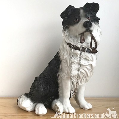 Border Collie Sheepdog Dog ornament sculpture figurine decor Leonardo gift boxed