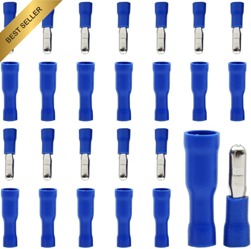 100-Pieces Insulated Male/Female Bullet Quick Splice Wire Connector Electrical C