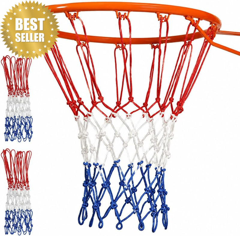 2 Pack Thickened Heavy Duty Basketball Net for Outdoor Hoops | 4.0Mm Thick Polye