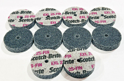 10 Piece 3M Scotch-Brite 2''x1/2''x1/4'' 2S Fine EXL Unitized Wheel XL-UW 13715