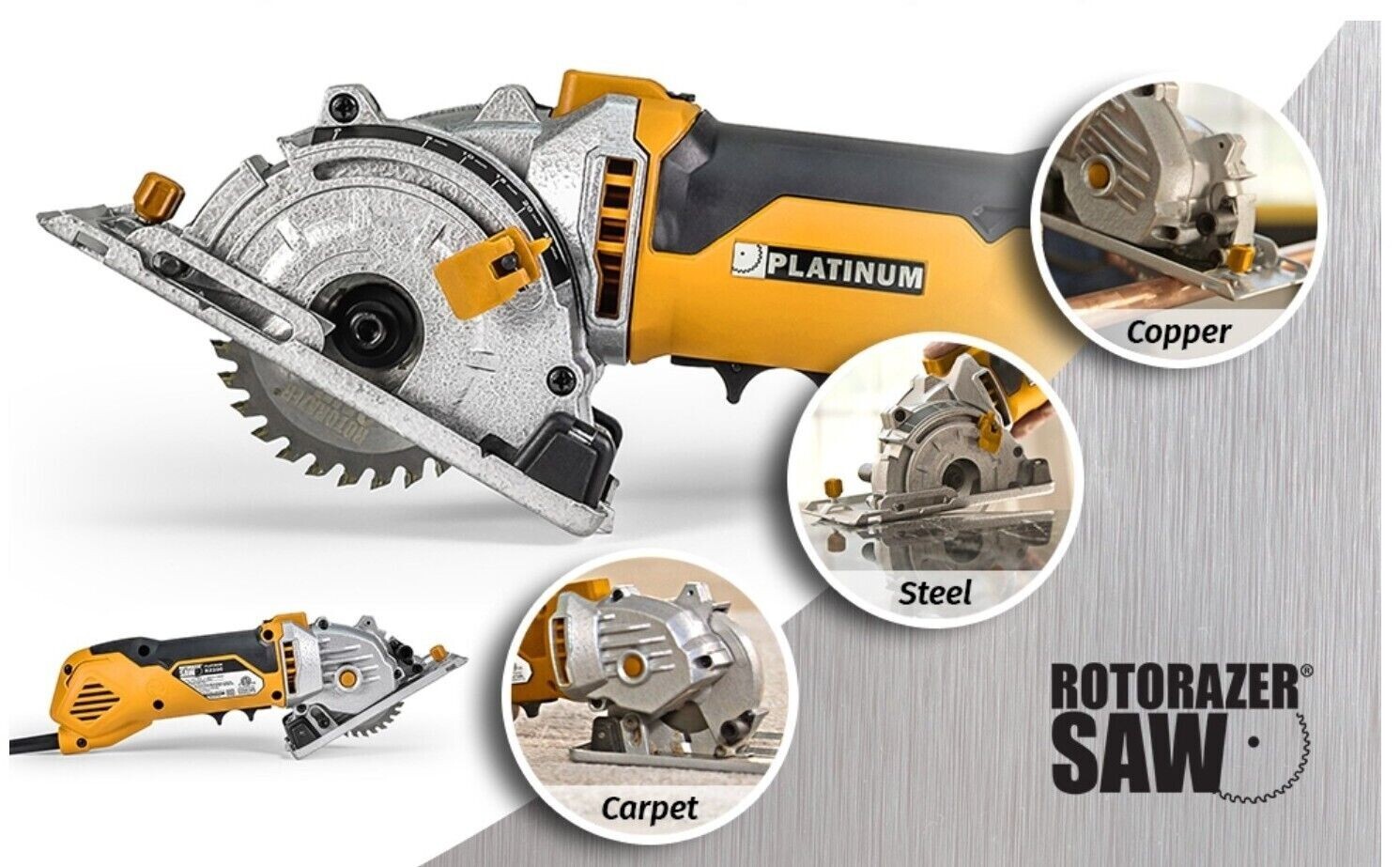 ROTORAZER SAW Platinum Compact Circular Saw Set Extra Powerful