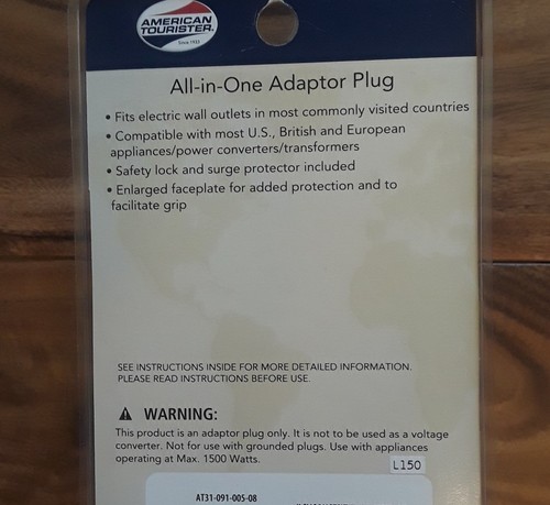 American Tourister All-in-one Adapter plug set AT31-091-005-08