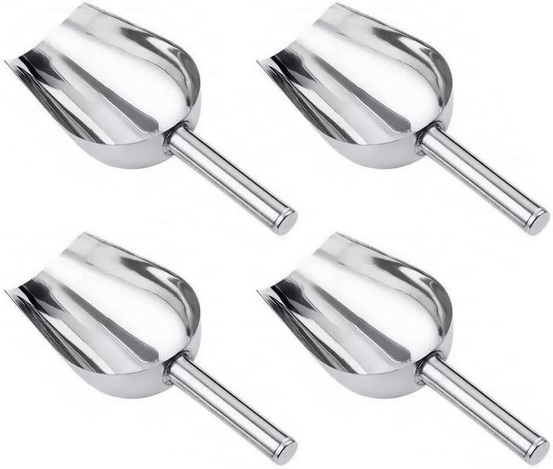 4 Pieces Small Stainless Steel Scoops, 3-Oz Small Measuring 