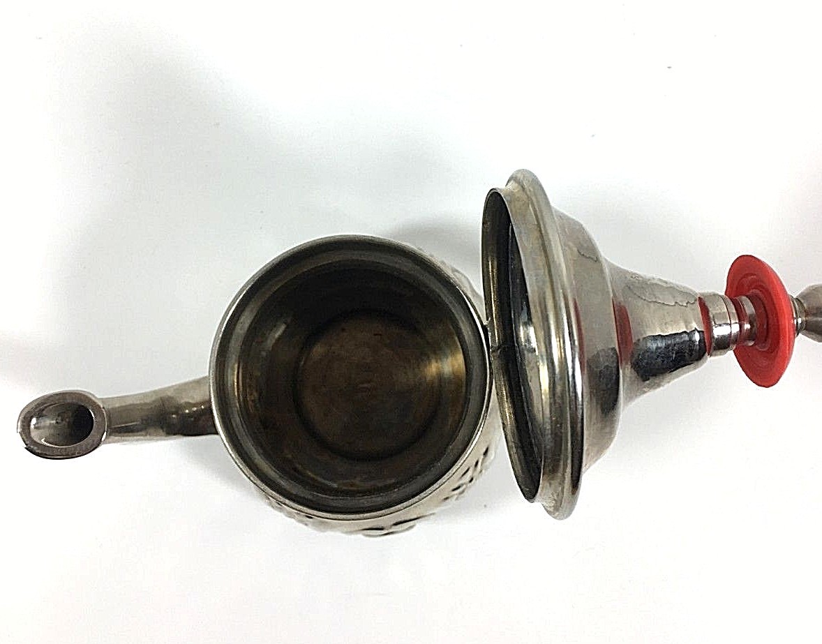 Vintage Silver Plated Single Server Fatima Tea Pot