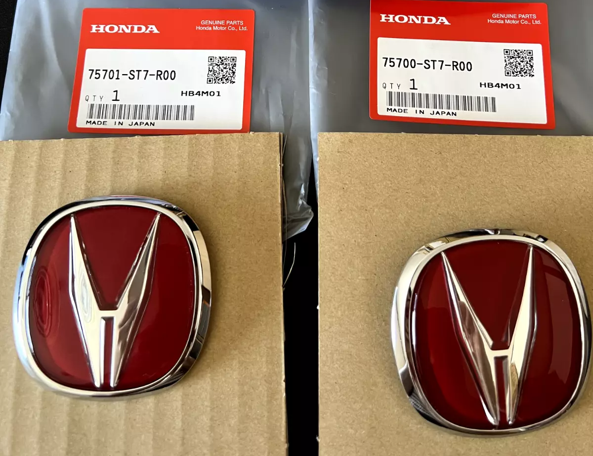 BD Hannover エンブレム 1997-01 Honda Acura Integra Type-R DC2 Red Emblem Front Rear