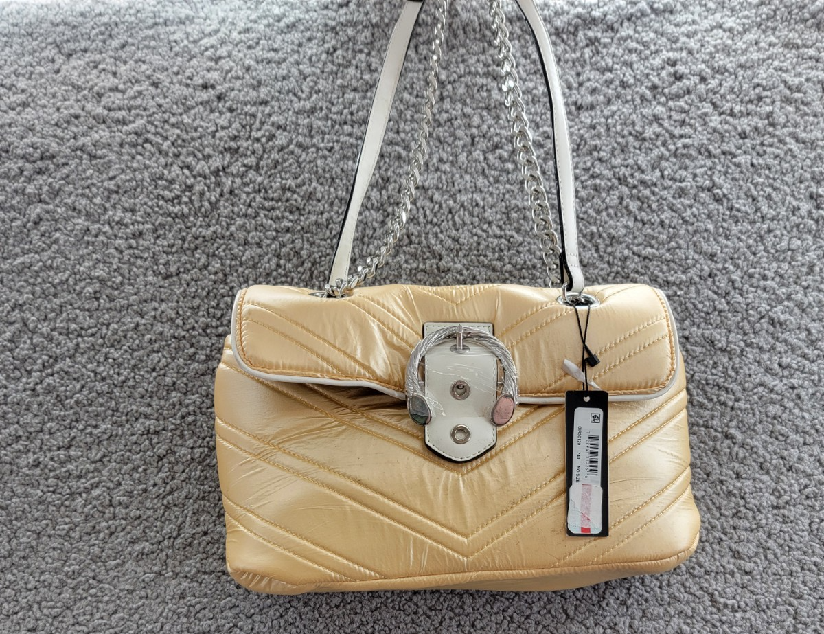 Circus by Sam Edelman Carmen Nylon Shoulder Bag Women's Lemon Wash Magnetic - Picture 4 of 13