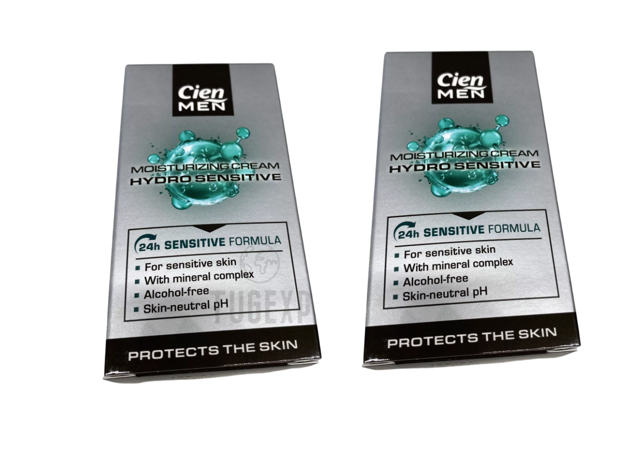 2 x Cien Men Sensitive Skin Moisturizing Hydro Sensitive