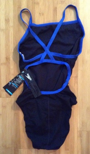 NWT $69 Endurance Training Black Wmn Swimsuit Sz 8/34 819016 Train III Tech X10