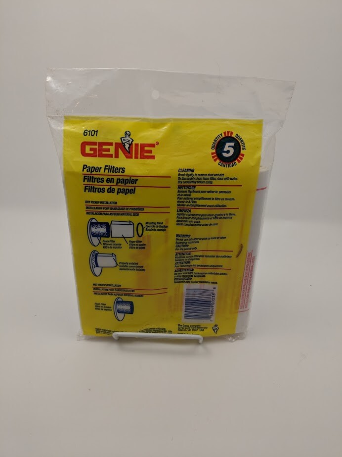 Lot of 5 Genie Paper Filters #6101 ~ Brand New, Factory Sealed!