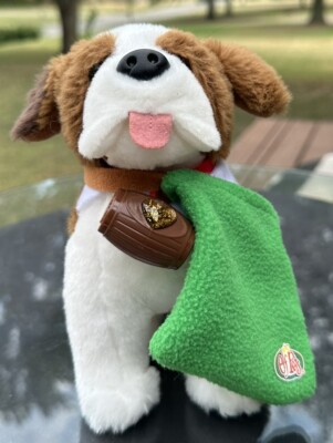 Elf OnThe Shelf Elf Pets St Bernard Plush Dog W/ Green Letter / Treat Holder