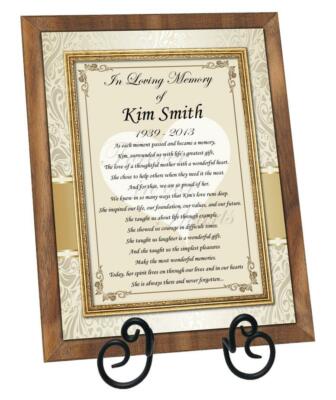 Walnut Plaque Sympathy Poem