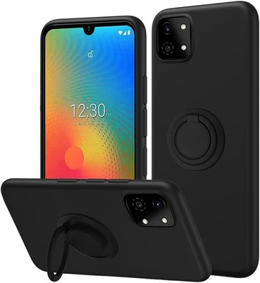 Bracelet Gel Soft Stand Silicone TPU Black Phone Cases Cover With Ring Holder