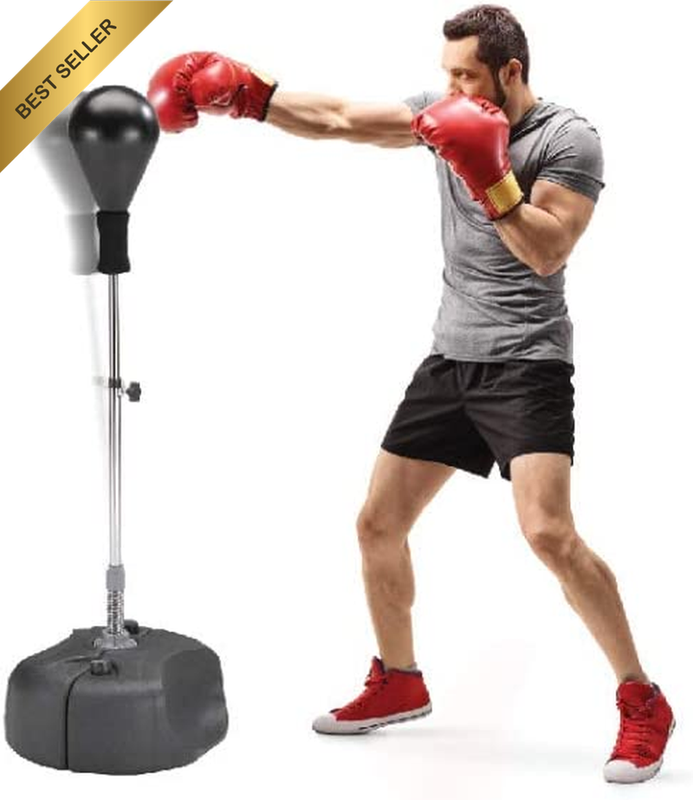 9000S Deluxe Reflex Boxing Fitness Cardio Trainer, Black